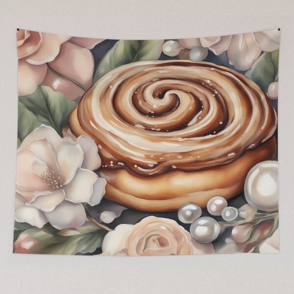 Item preview, Cinnamon Bun and Flowers designed and sold by CalmnessbyChoice.