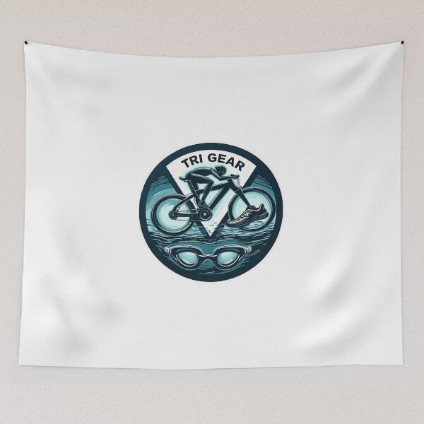 Item preview, "TRI GEAR | Bold Triathlon Sticker for Swim • Bike • Run Addicts" designed and sold by Triathlongram.