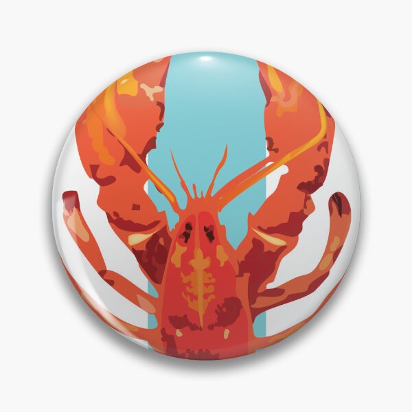 Item preview, Lobster, fish and shell coastal pattern designed and sold by Sarah Marsh.