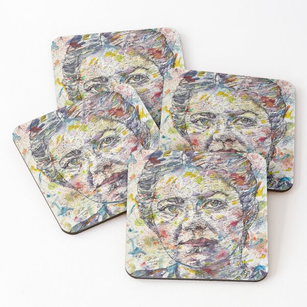 Item preview, AMY BEACH watercolor and ink portrait designed and sold by lautir.