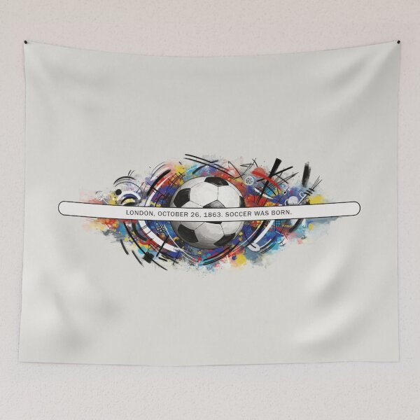 Item preview, Dynamic "Soccer Was Born" Design designed and sold by KiwiRider.