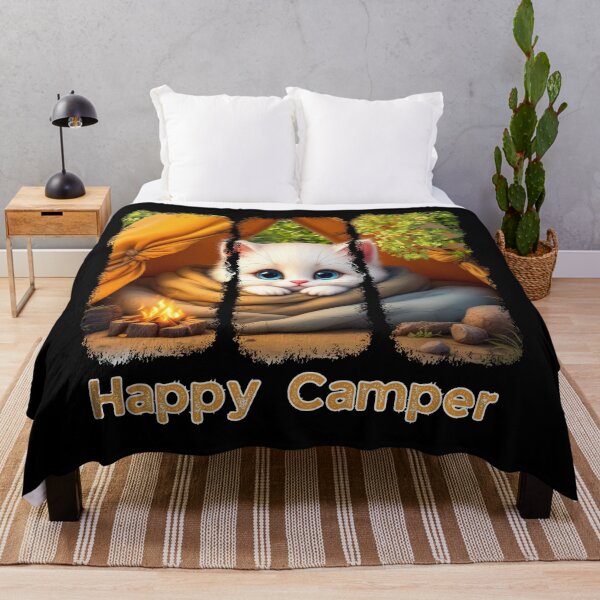 Artikelvorschau, Glücklicher Camper - Kätzchen entworfen und verkauft von Crazy Before Cats.