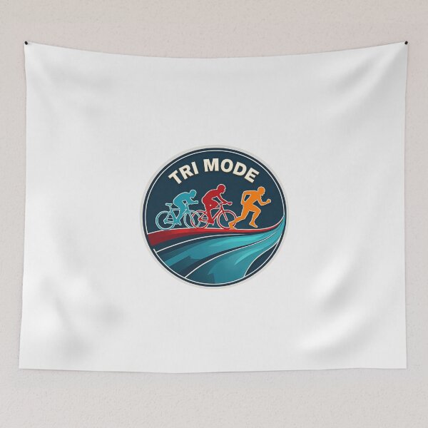Item preview, TRI MODE | Minimalist Triathlon Sticker for Athletes in Beast Mode designed and sold by Triathlongram.