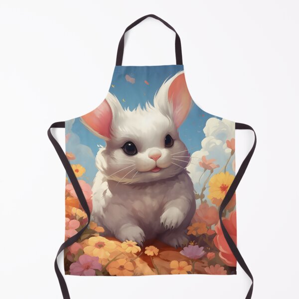 Artikelvorschau, Floral Elegance: Chinchilla's Poise Amidst Nature's Palette entworfen und verkauft von DrawnThreads.