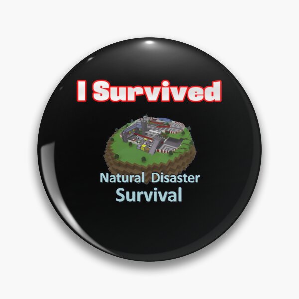 Item preview, I Survived Natural Disaster Survival Game (Transparent Red #1) designed and sold by YouBlox.