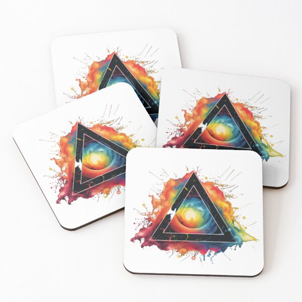 Item preview, Dark Triangle Prism Minimal Cosmic Geometry Dark Side of the Moon designed and sold by artwork2024.