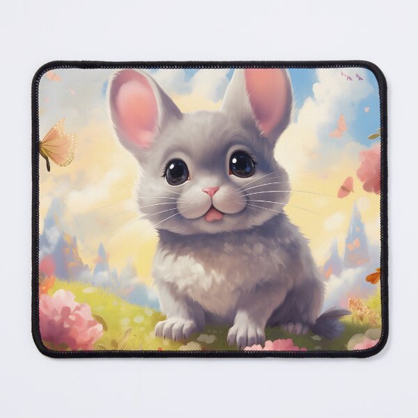 Item preview, Blooms and Whiskers: Chinchilla's Haven in Pastel Paradise designed and sold by DrawnThreads.