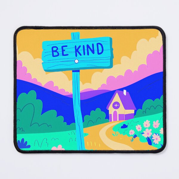 Item preview, "Be Kind" Sign in Whimsical Landscape designed and sold by ART ATTACK ZONE.
