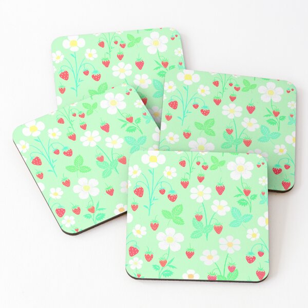 Item preview, Wild Strawberries Mint Green designed and sold by SilverPegasus.