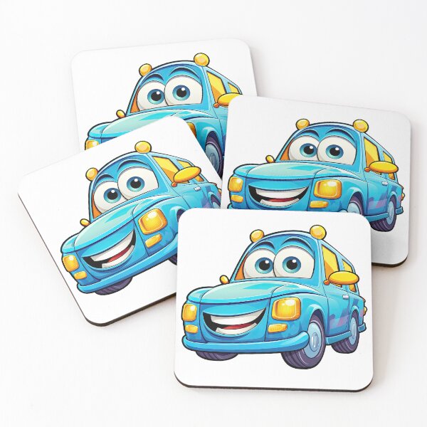 Item preview, Happy Blue Car Sticker designed and sold by artwork2024.