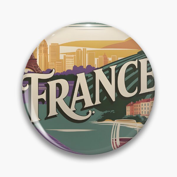 Item preview, France Vintage Travel Poster: Iconic Landmarks & Regional Charm designed and sold by LSVart.