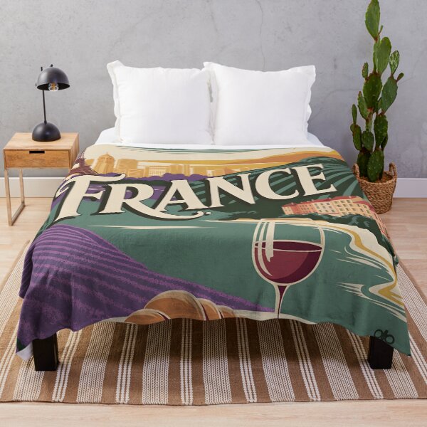 Item preview, France Vintage Travel Poster: Iconic Landmarks & Regional Charm designed and sold by LSVart.