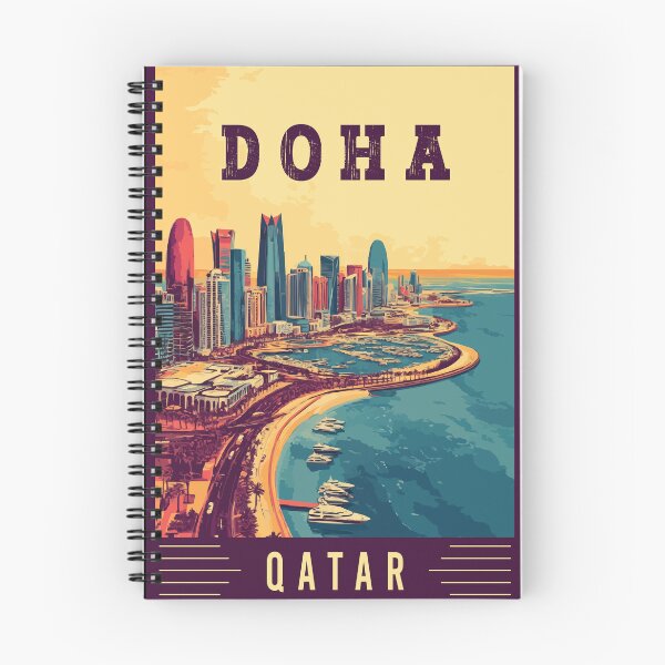 Item preview, Explore Desert City Skyline of Doha in Qatar - Travel Art designed and sold by turtlestart.