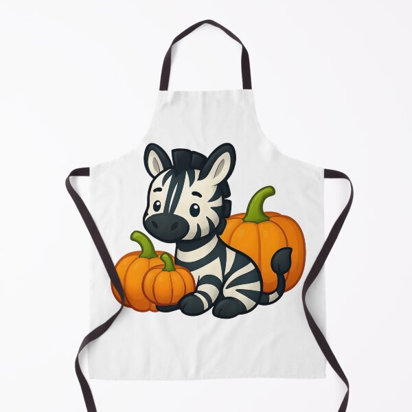 Item preview, Adorable Zebra with Pumpkins – Cute Fall Animal Illustration for Autumn Lovers designed and sold by Fiona-Lynn Designs.