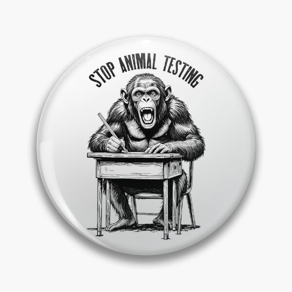 Item preview, Stop Animal Testing Funny Monkey Chimp School Test Taker designed and sold by GrandeDuc.