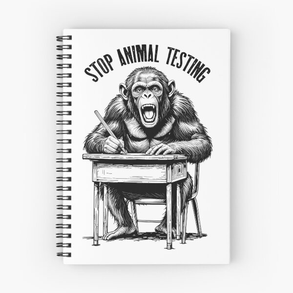 Item preview, Stop Animal Testing Funny Monkey Chimp School Test Taker designed and sold by GrandeDuc.