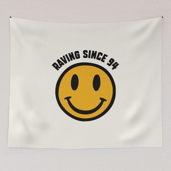 Item preview, Raving Since 94  | Vintage Acid House Smiley Face Design for Electronic Music and Techno Fans designed and sold by paulo silveira.