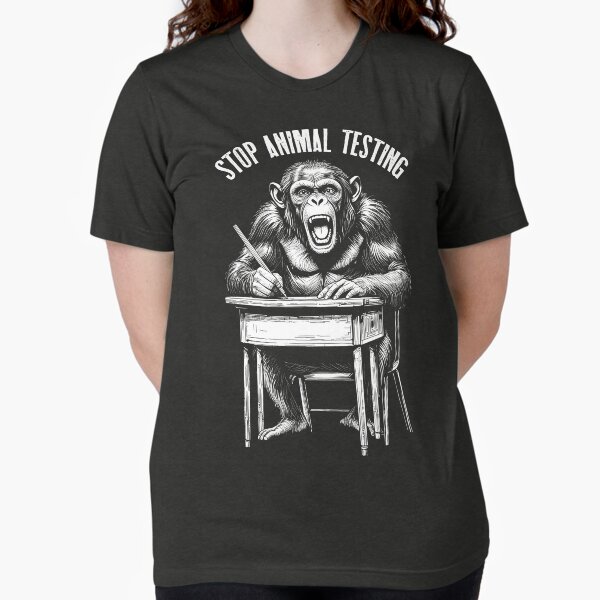 Item preview, Stop Animal Testing Funny Monkey Chimp School Test Taker designed and sold by GrandeDuc.