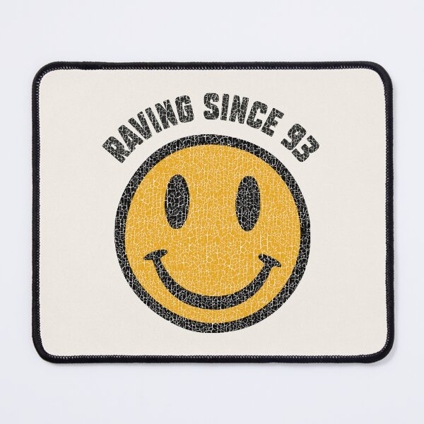 Item preview, Raving Since 93  | Vintage Acid House Smiley Face Design for Electronic Music and Techno Fans designed and sold by paulo silveira.