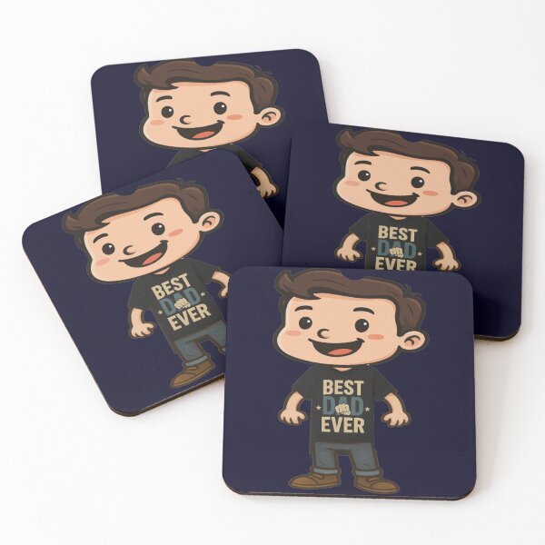 Item preview, Cute Boy "BEST DAD EVER" designed and sold by tinkeybabes.