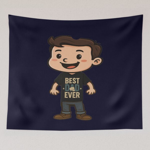 Item preview, Cute Boy "BEST DAD EVER" designed and sold by tinkeybabes.