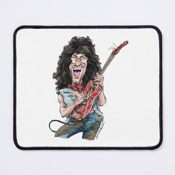 Item preview, Eddie Van Halen caricature by Ian Baker designed and sold by IanBakerToons.