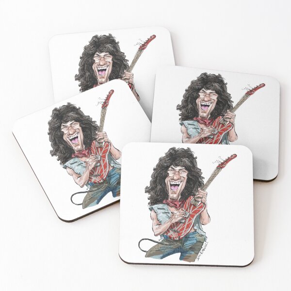 Item preview, Eddie Van Halen caricature by Ian Baker designed and sold by IanBakerToons.