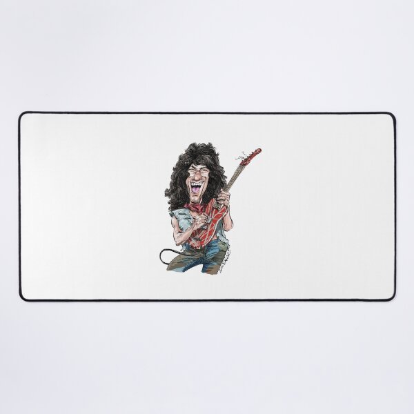 Item preview, Eddie Van Halen caricature by Ian Baker designed and sold by IanBakerToons.