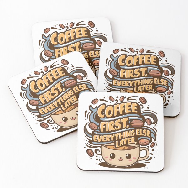 Item preview, Coffee First: Unique & Cozy Coffee Lover Designs - T-Shirts, Mugs & Gifts designed and sold by Moad Fahim.