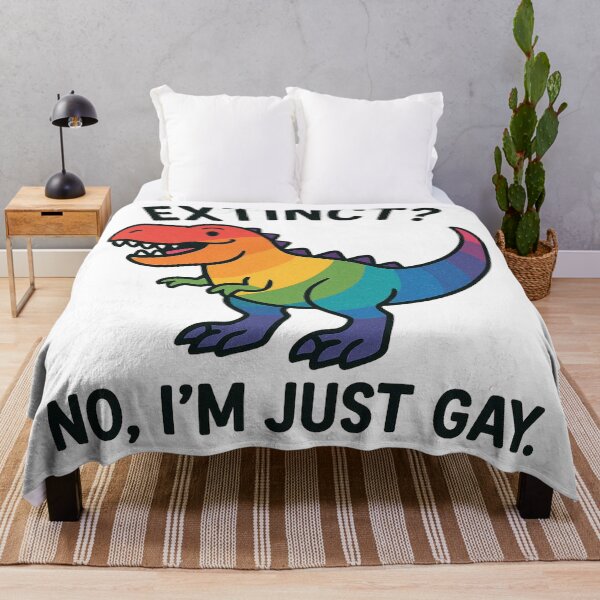 Item preview, Extinct? No, I'm Just Gay Rainbow Dinosaur designed and sold by Owcomm.