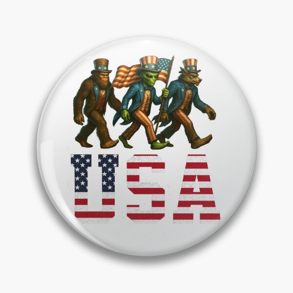 Item preview, 4th Of July Patriotic Alien Bigfoot Werewolf March USA Funny designed and sold by OleOleStore.