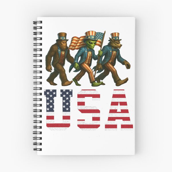 Item preview, 4th Of July Patriotic Alien Bigfoot Werewolf March USA Funny designed and sold by OleOleStore.
