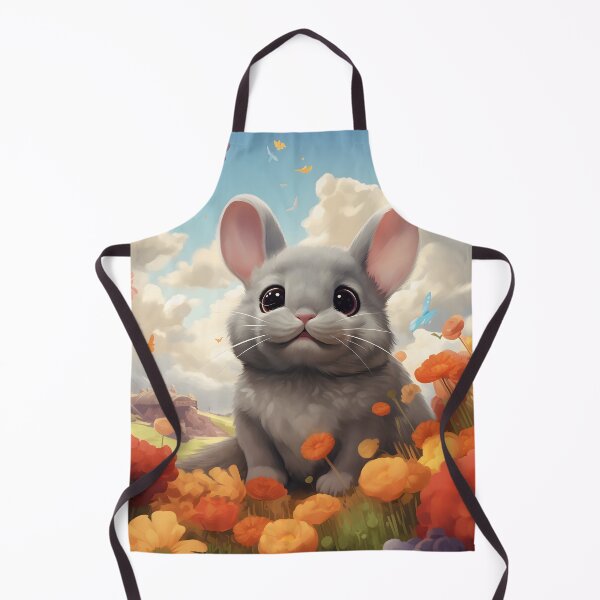 Artikelvorschau, Garden Whispers: Chinchilla's Tale of Floral Wonders entworfen und verkauft von DrawnThreads.