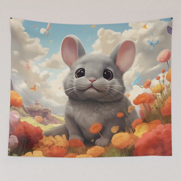 Item preview, Garden Whispers: Chinchilla's Tale of Floral Wonders designed and sold by DrawnThreads.