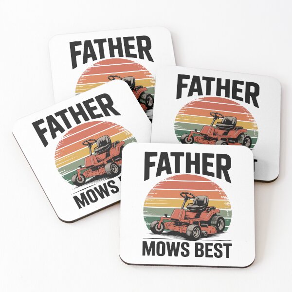 Item preview, Father Mows Best – Funny Lawn Mowing Retro Design designed and sold by Ben-Biga.