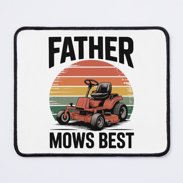 Item preview, Father Mows Best – Funny Lawn Mowing Retro Design designed and sold by Ben-Biga.