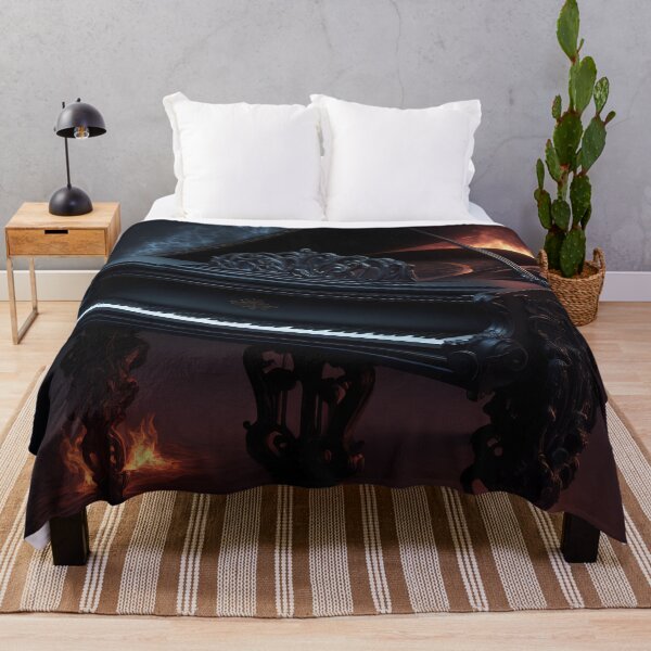 Item preview, Gothic Grand Piano in Dark Flames – Forbidden Elegance Art designed and sold by ArtiQreate.