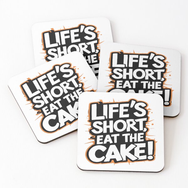 Item preview, Life's Short, Eat the Cake! Fun & Sweet Dessert Lover Designs - T-Shirts, Hoodies & Gifts designed and sold by Moad Fahim.