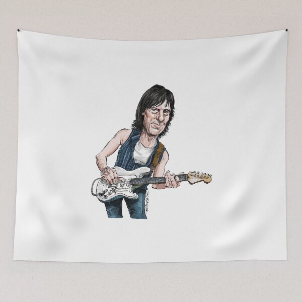 Item preview, Jeff Beck caricature tribute by Ian Baker designed and sold by IanBakerToons.