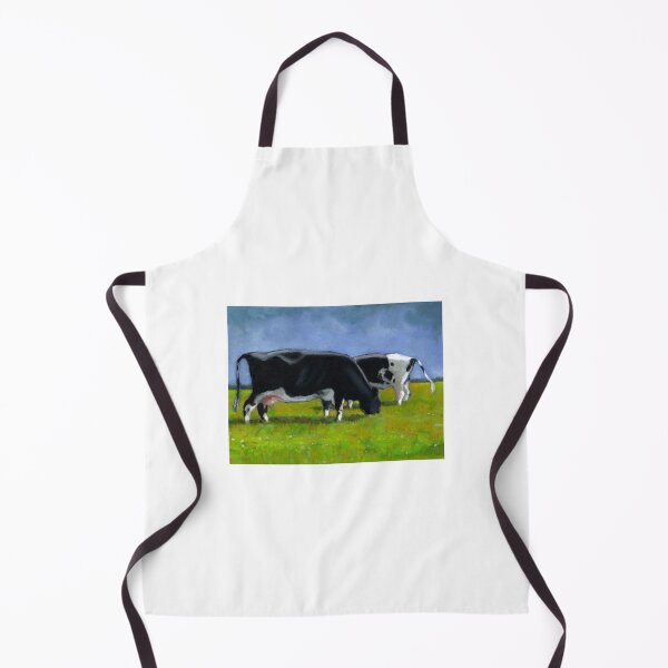 Item preview, Holstein Dairy Cows Grazing, Oil Pastel Painting, Farm Animals in Summer designed and sold by JoyfulWhimsy.