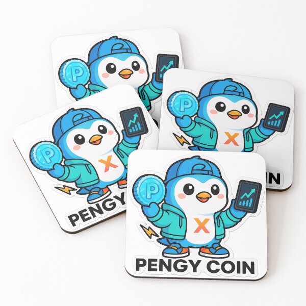 Item preview, PENGY COIN: Cute 2D Penguin Sticker designed and sold by Julyvax.
