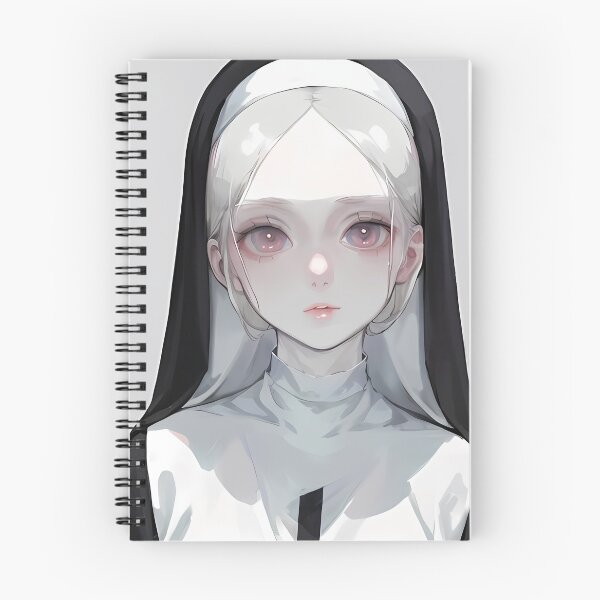 Aperçu de l'œuvre Silence séraphique – Nonne pâle d'anime créée et vendue par Boohoo Beach.