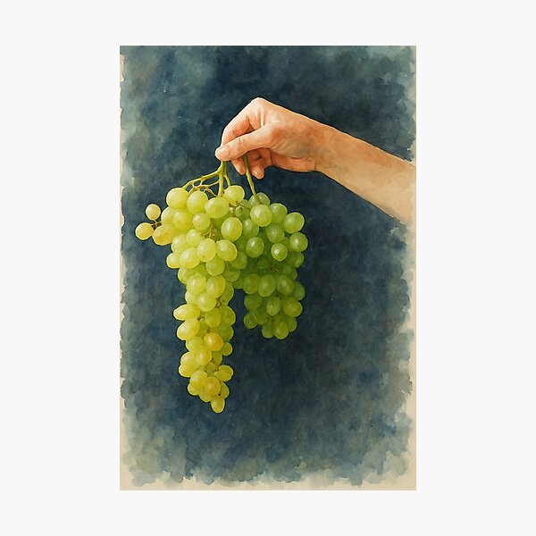 Item preview,  Hand Holding Green Grapes Still Life  designed and sold by Pacika.