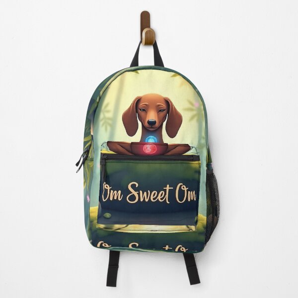 Item preview, Om Sweet Om – Meditating Dachshund Chakra Yoga Dog Illustration designed and sold by TheLongPaw.