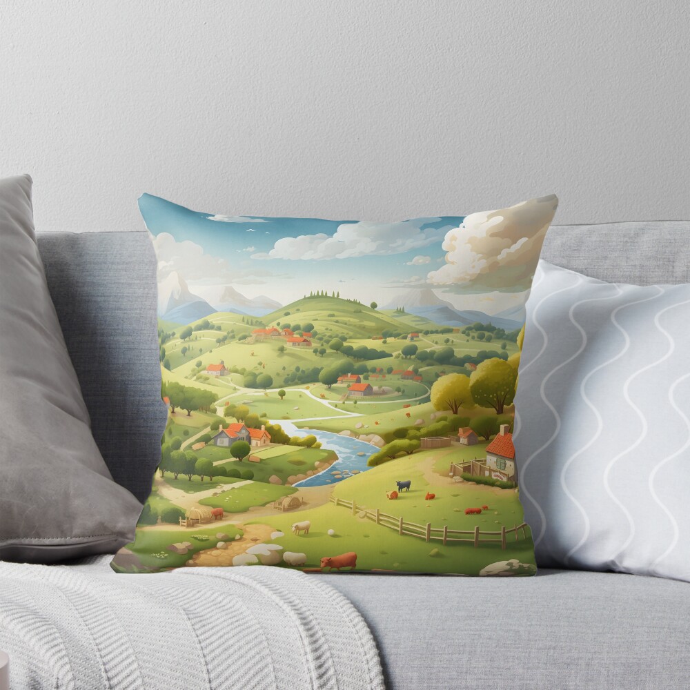Item preview, Throw Pillow designed and sold by DrawnThreads.