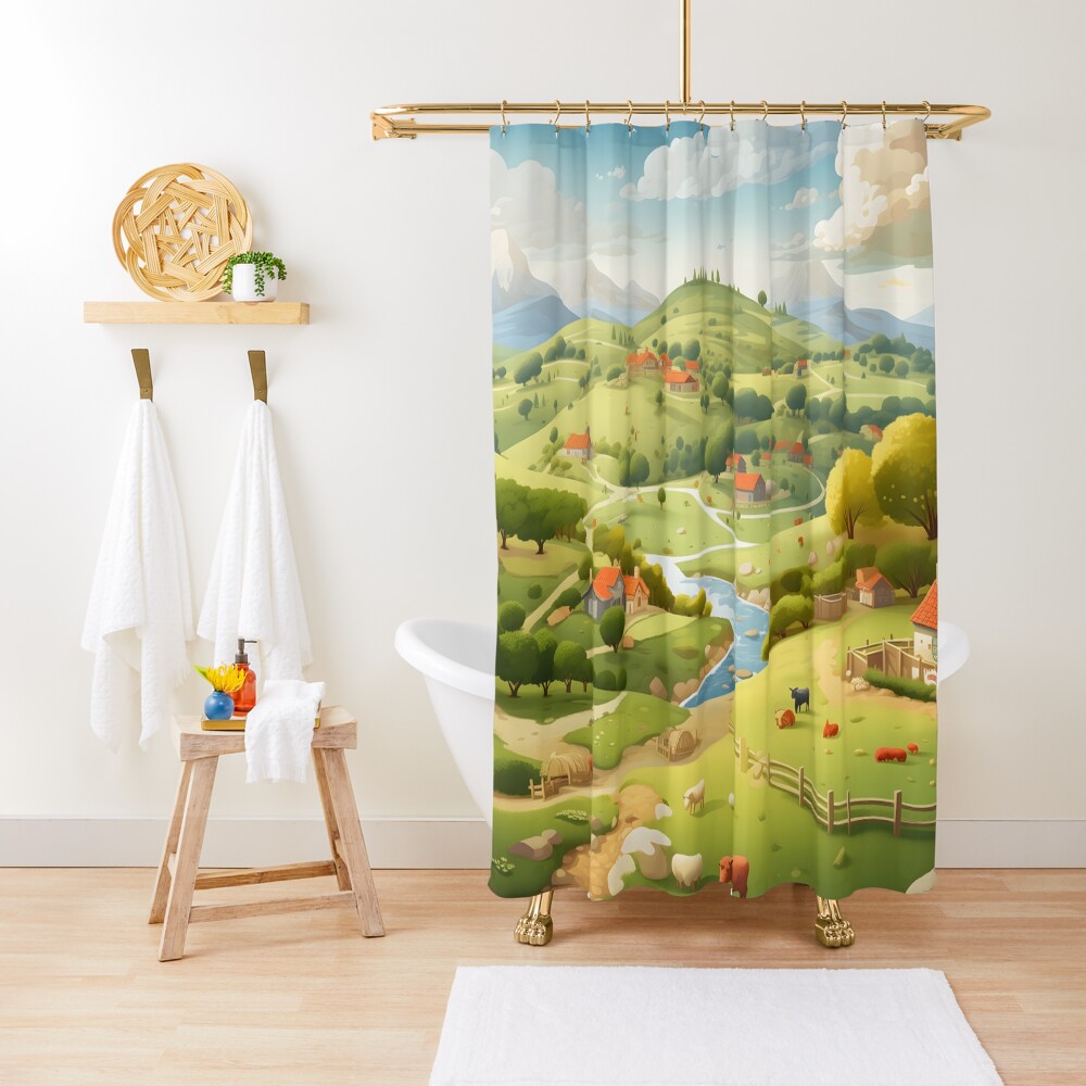 Item preview, Shower Curtain designed and sold by DrawnThreads.