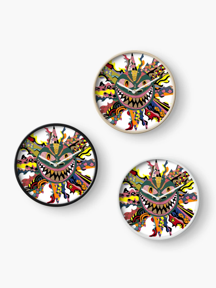 Thumbnail 3 of 4, Clock, Dragon Sun designed and sold by RulerRad.