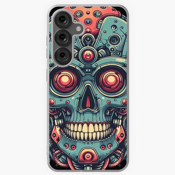 Item preview, metal robot skull designed and sold by witchquotes.
