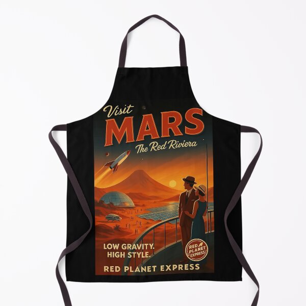 Item preview, Visit Mars – The Red Riviera | Retro Space Travel Art designed and sold by Lowtech.