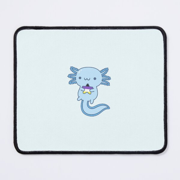 Item preview, Subtle Nonbinary Pride Axolotl | Light Blue Nonbinary Flag designed and sold by lea-lani.